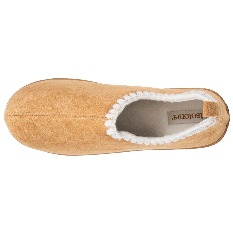 Chaussons bottillons bas Femme Camel