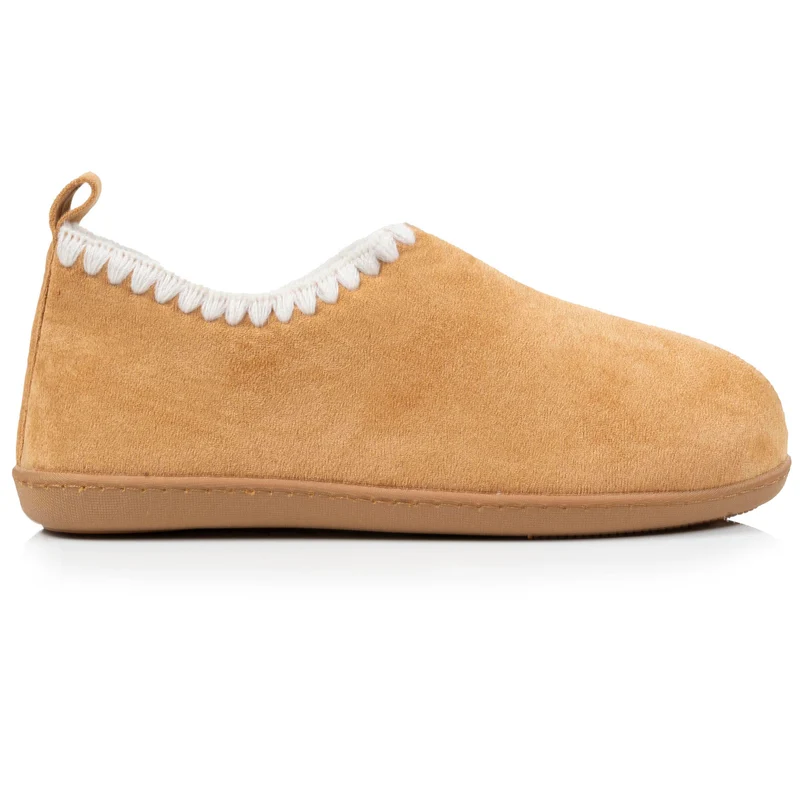 Chaussons bottillons bas Femme Camel