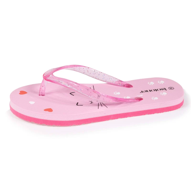 Tongs Enfant Chat Rose