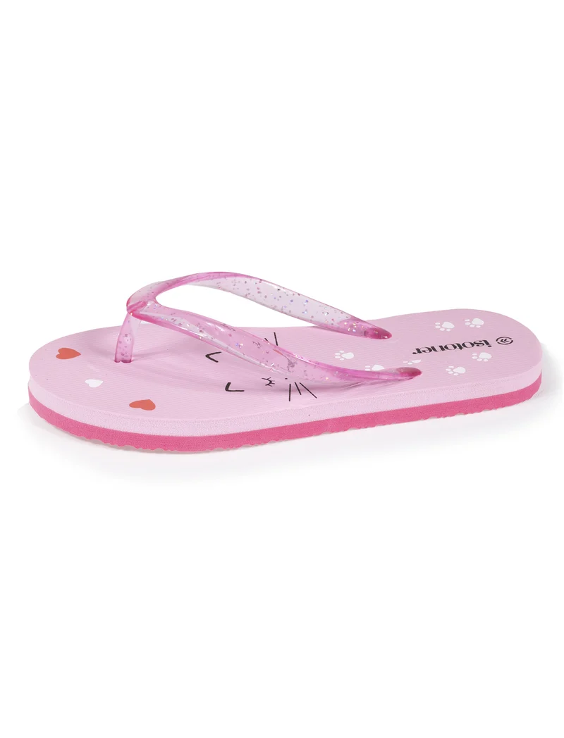 Tongs Enfant Chat Rose