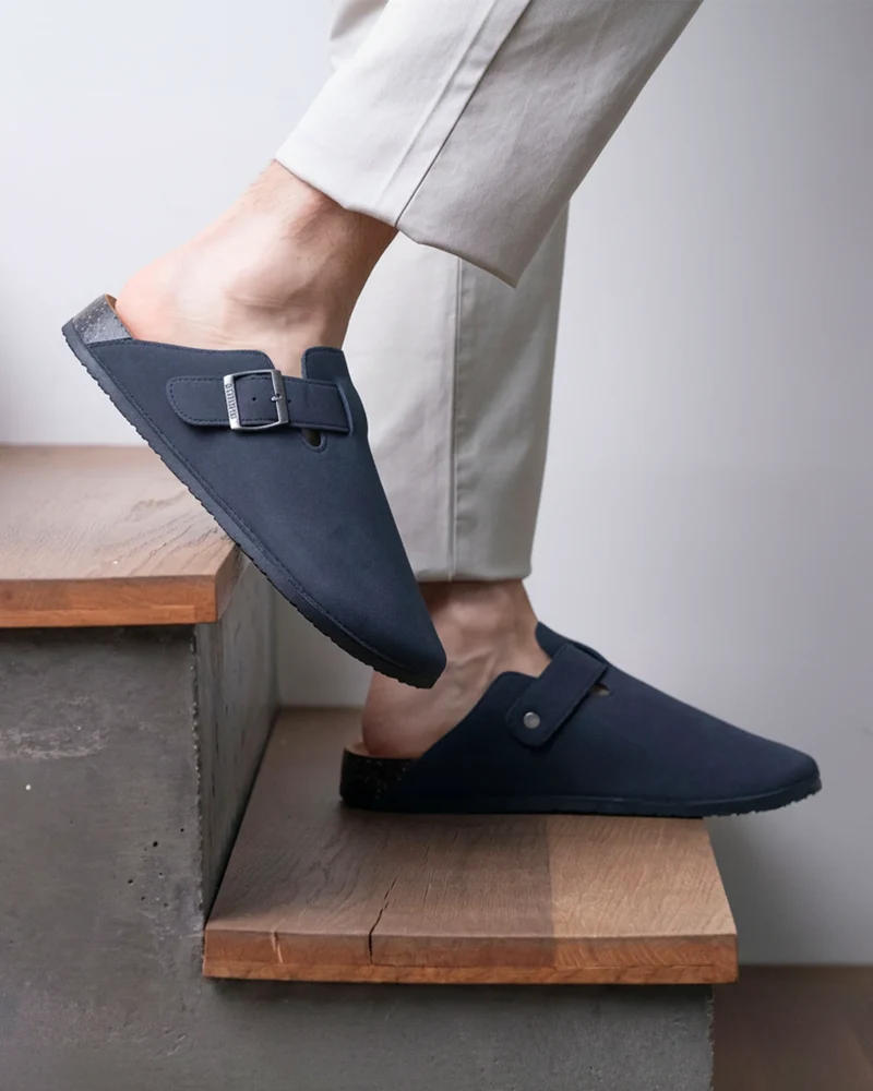 Mules sabots Homme Marine