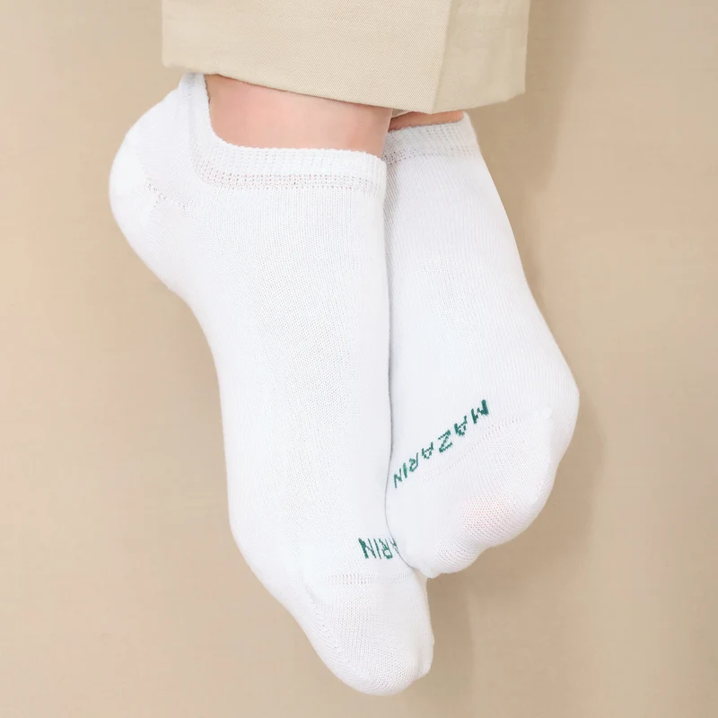 Chaussettes invisibles | Blanc - Basket - Super-solide fil d'Écosse