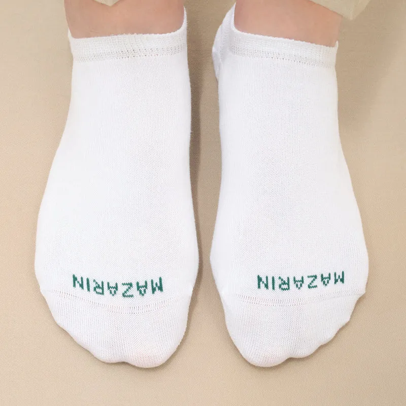 Chaussettes invisibles | Blanc - Basket - Super-solide fil d'Écosse
