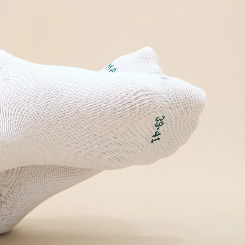 Chaussettes invisibles | Blanc - Basket - Super-solide fil d'Écosse