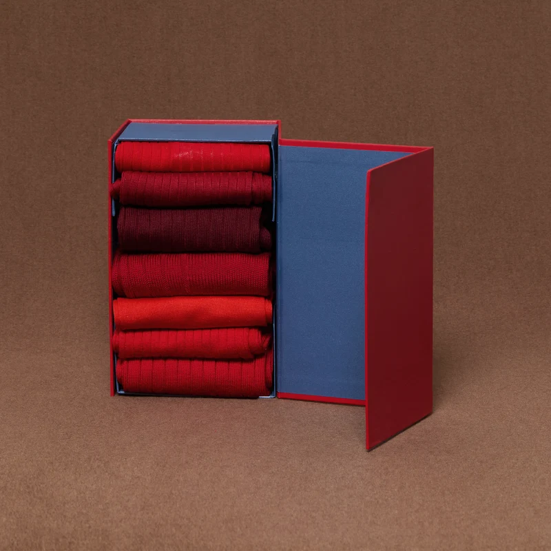 Mi-bas | Coffret 7 nuances de rouge - Mi-bas