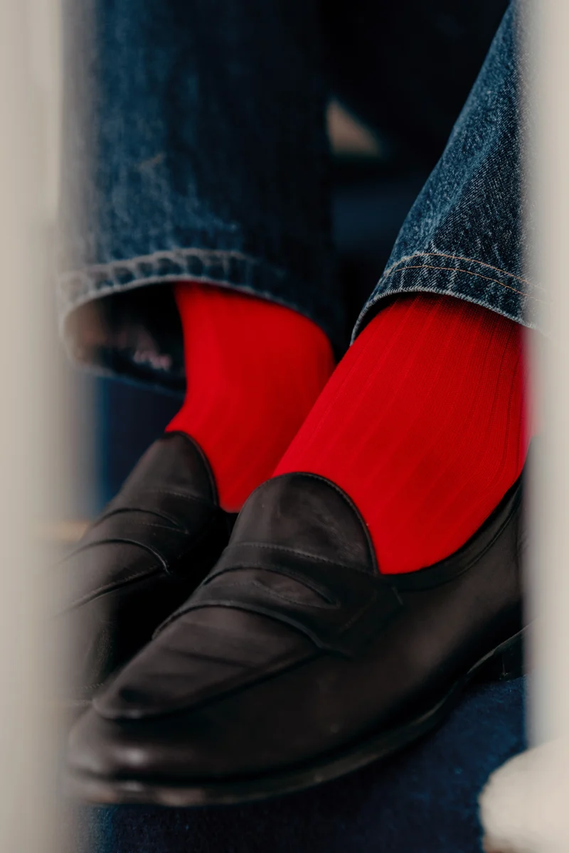 Chaussettes | Coffret 7 nuances de rouge - Mi-mollet