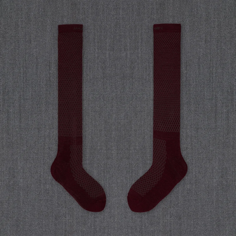Mi-bas | Bordeaux & Gris - Équitation - Laine & Soie