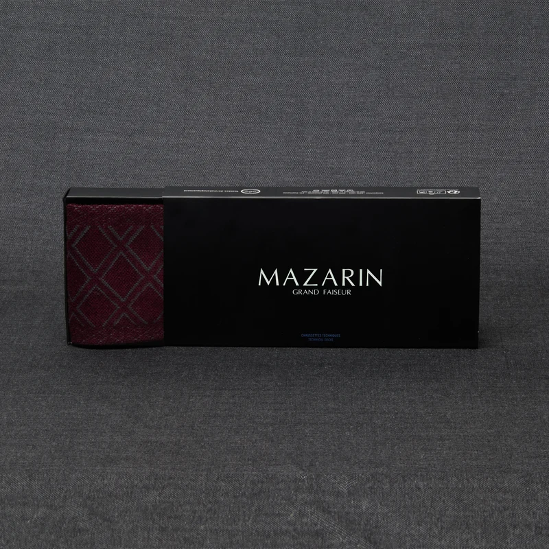 Mi-bas | Bordeaux & Gris - Équitation - Laine & Soie