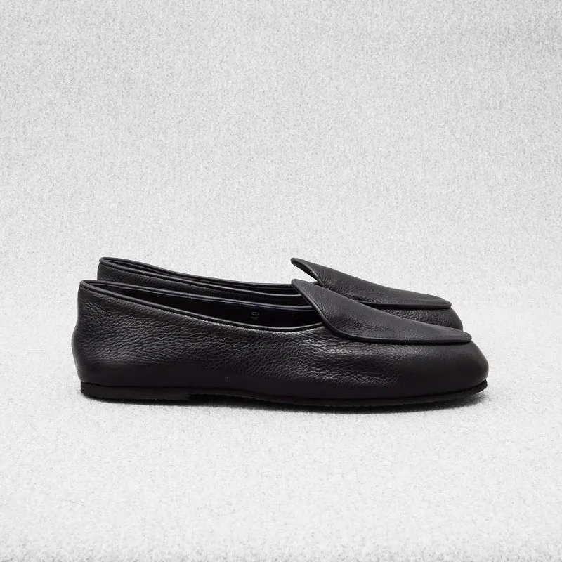 Chaussons Noirs - Cuir grainé