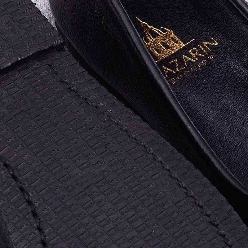 Chaussons Noirs - Cuir grainé