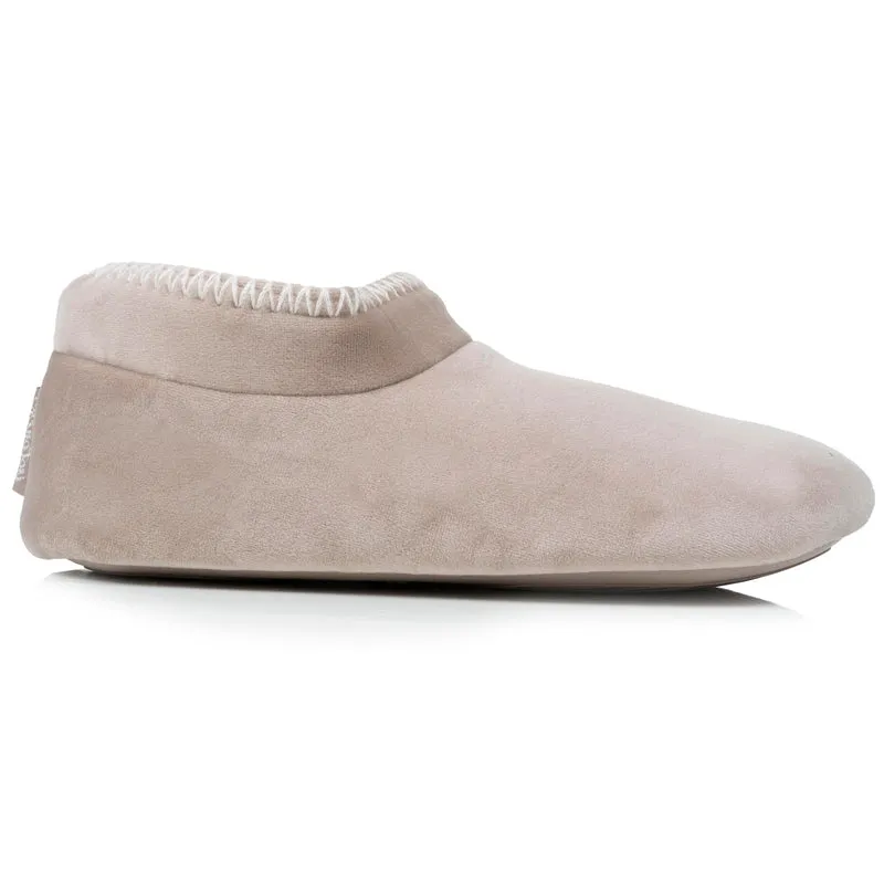 Chaussons bottillons Femme Beige