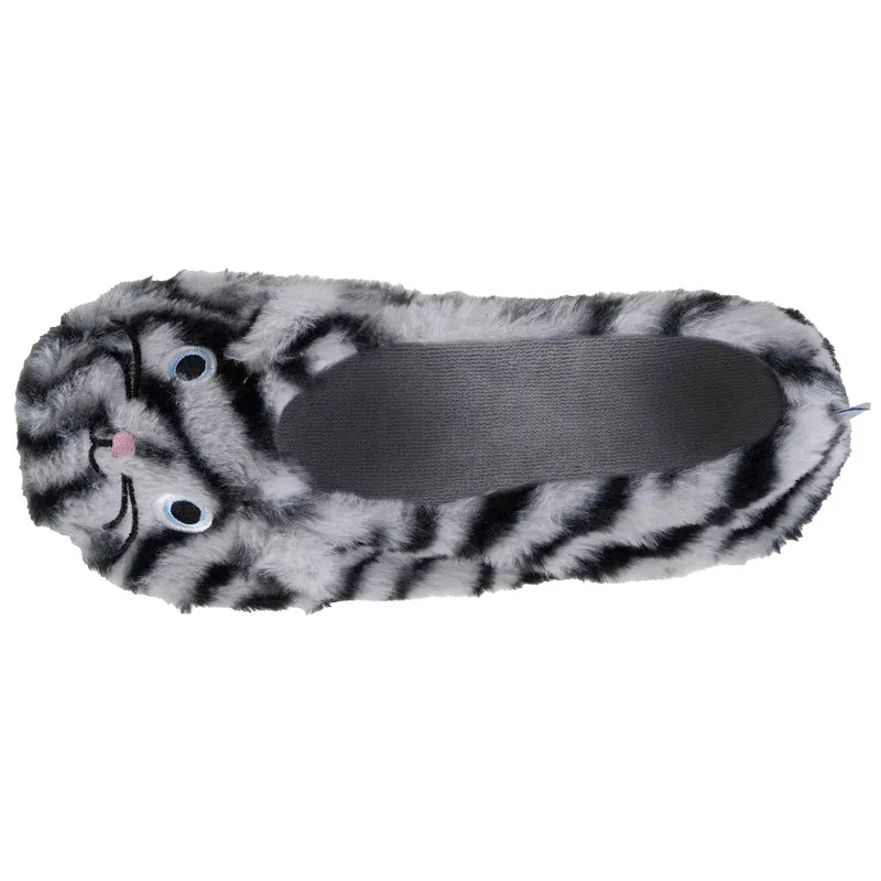 Chaussons ballerines 3D Femme Chat tigré