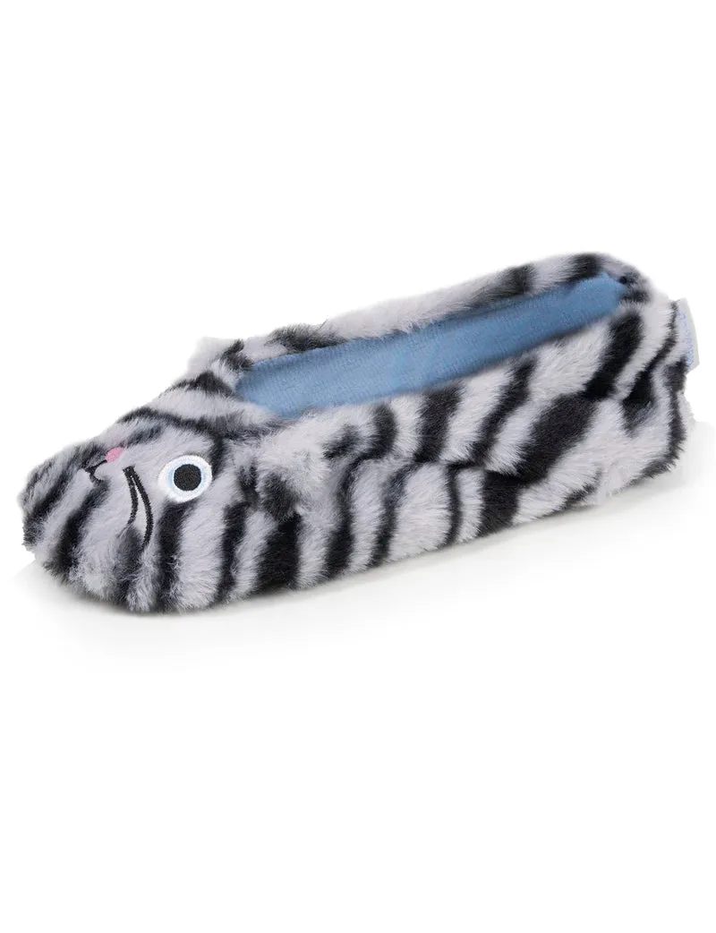 Chaussons ballerines 3D Femme Chat tigré