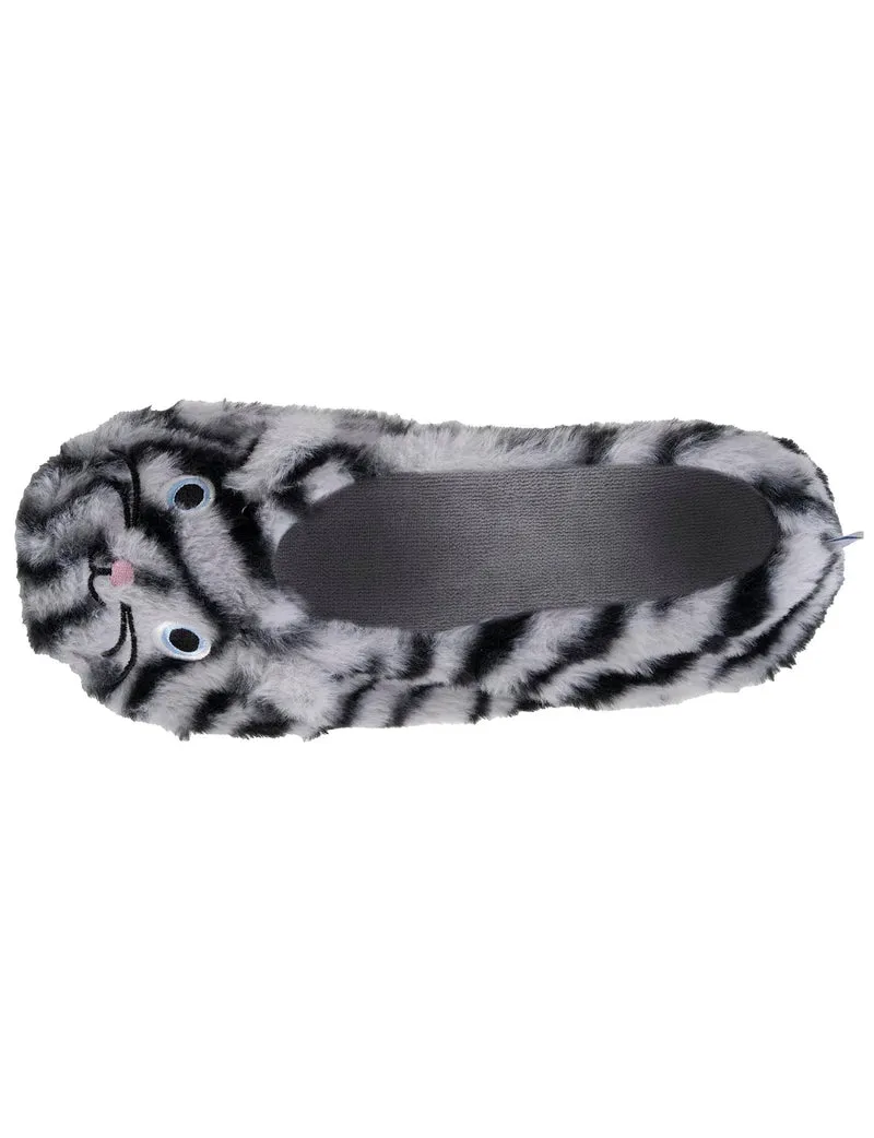 Chaussons ballerines 3D Femme Chat tigré