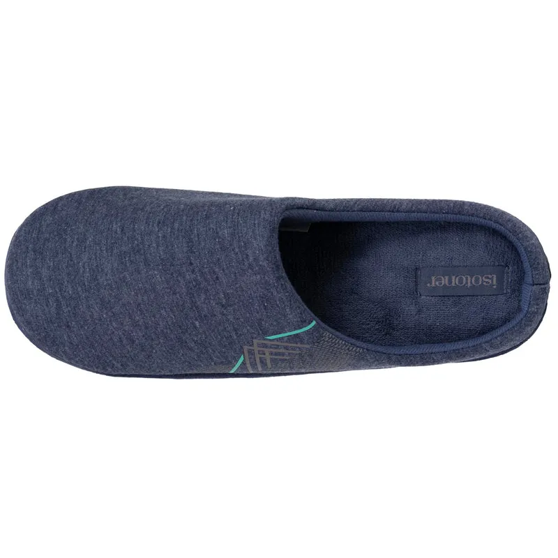 Chaussons mules Homme Marine chiné diamant