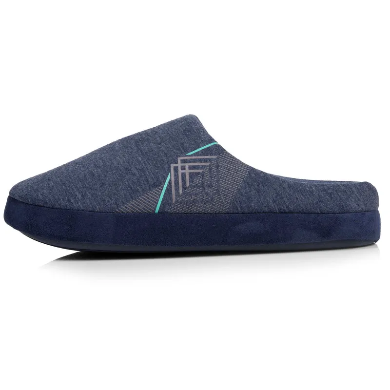 Chaussons mules Homme Marine chiné diamant