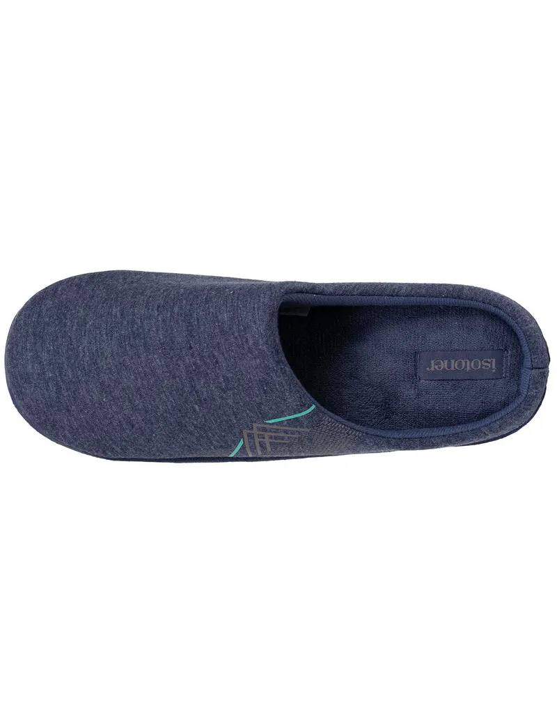 Chaussons mules Homme Marine chiné diamant