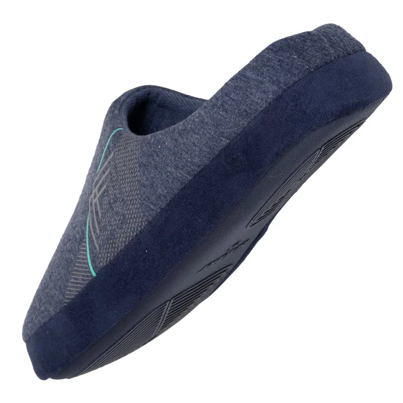 Chaussons mules Homme Marine chiné diamant