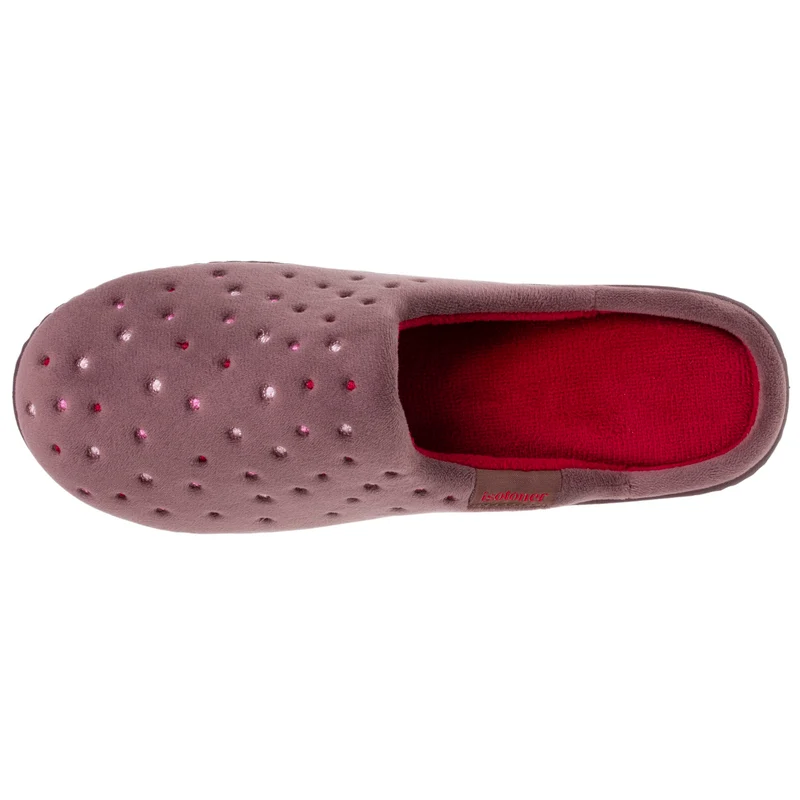 Chaussons Mules Femme Taupe talon