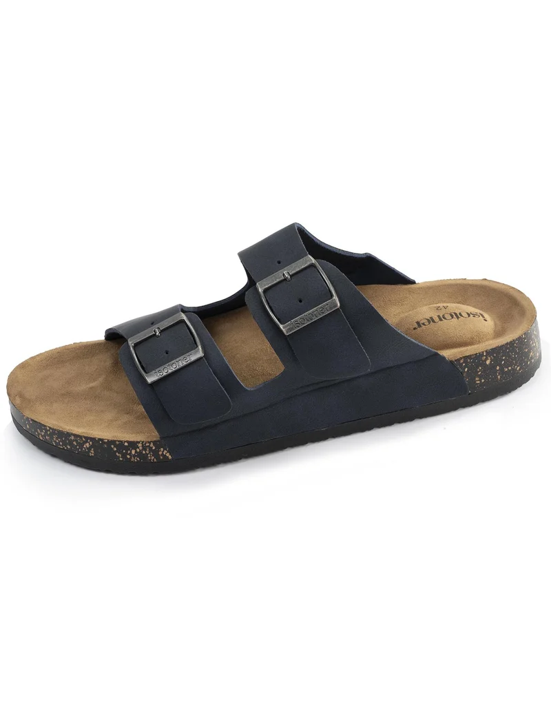 Mules sandales Homme double bride Marine