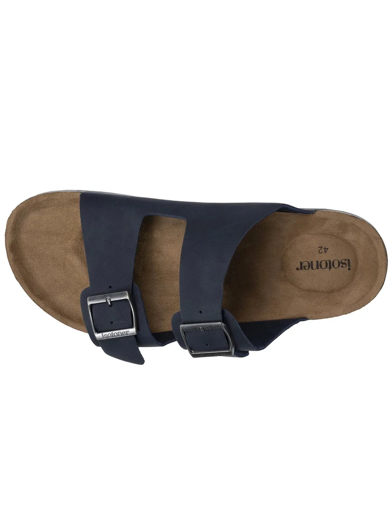 Mules sandales Homme double bride Marine