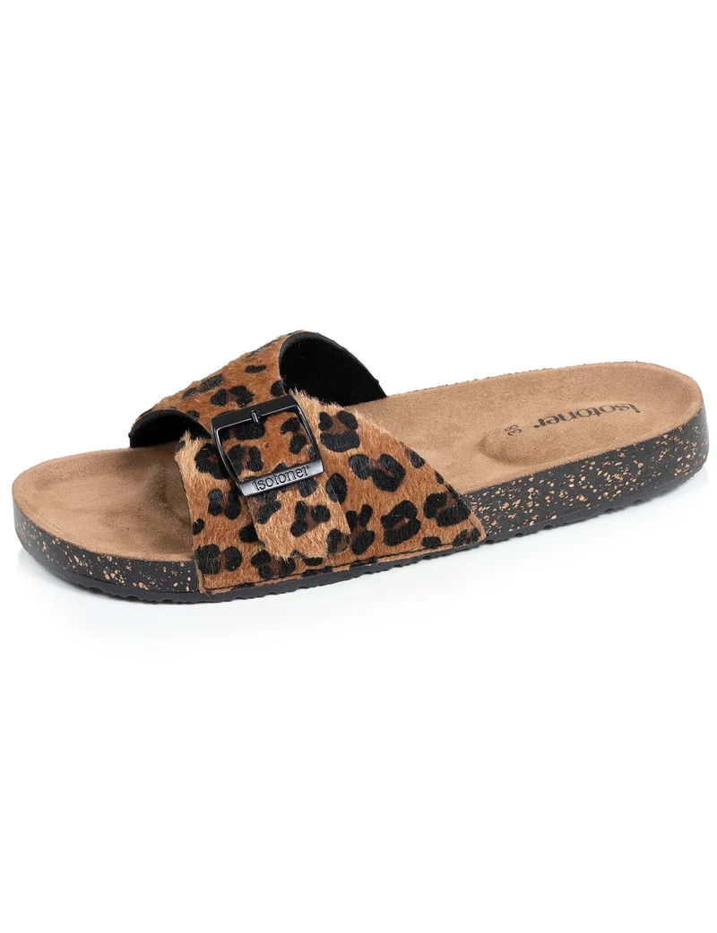 Mules Sandales Femme simple bride Léopard