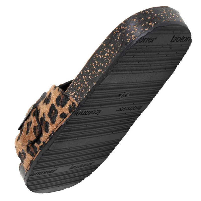 Mules Sandales Femme simple bride Léopard