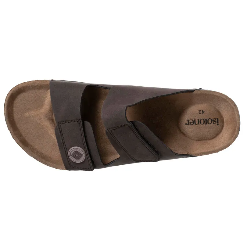 Mules sandales Homme double bride Chocolat