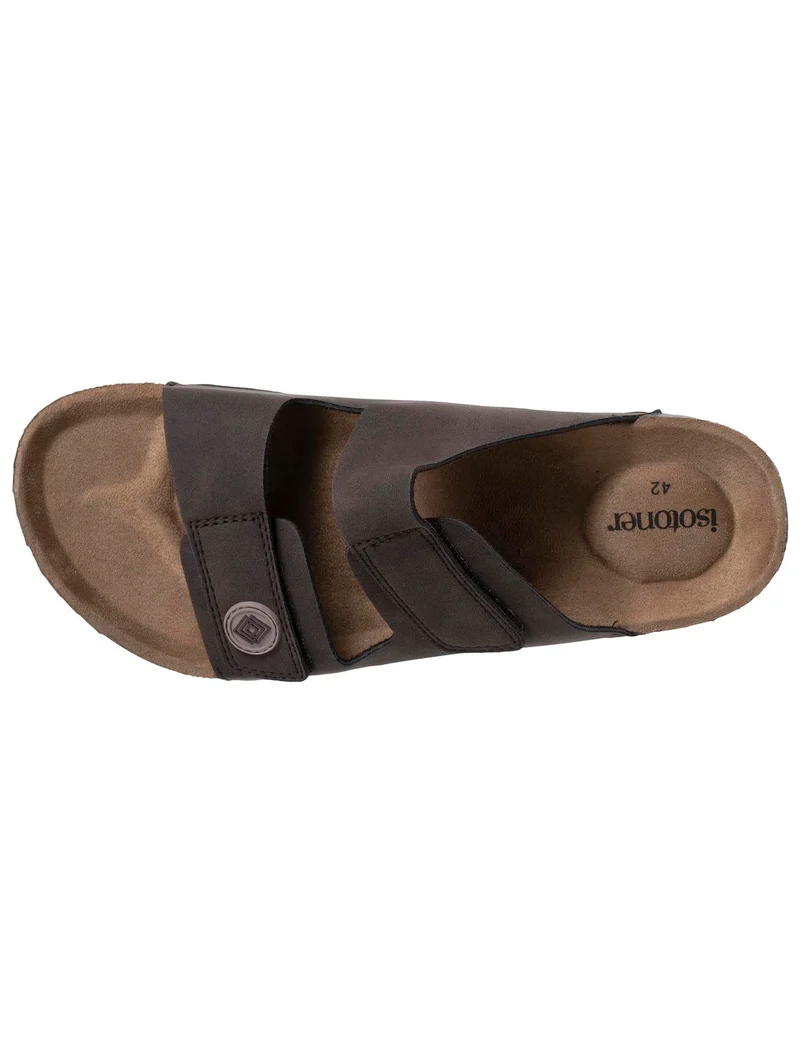 Mules sandales Homme double bride Chocolat