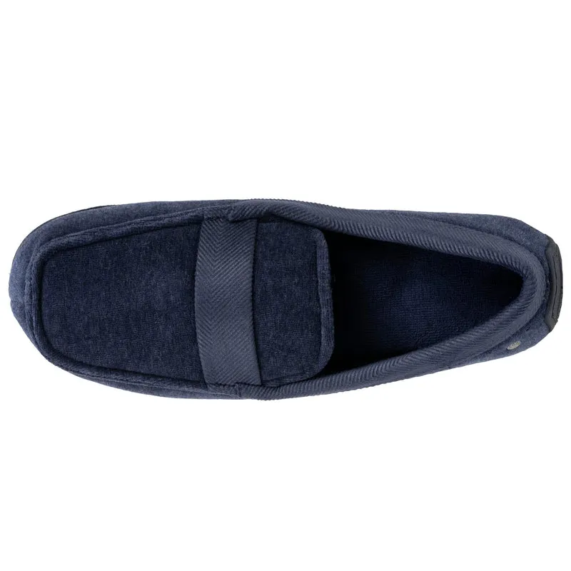 Chaussons mocassins Homme Marine chiné