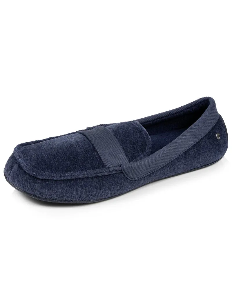Chaussons mocassins Homme Marine chiné