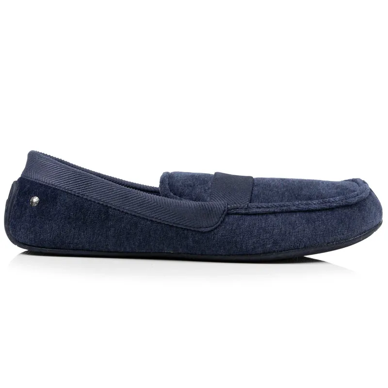 Chaussons mocassins Homme Marine chiné