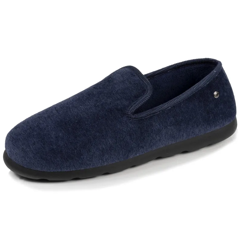 Chaussons charentaises Homme Marine chiné