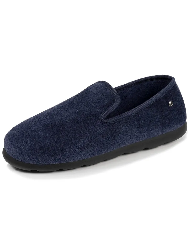 Chaussons charentaises Homme Marine chiné