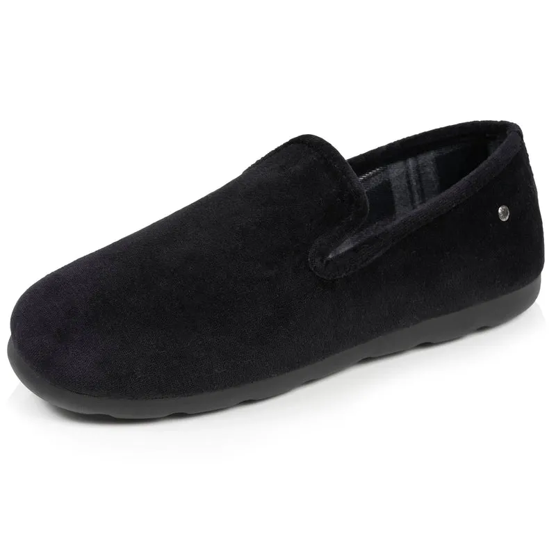 Chaussons charentaises Homme Noir Tartan