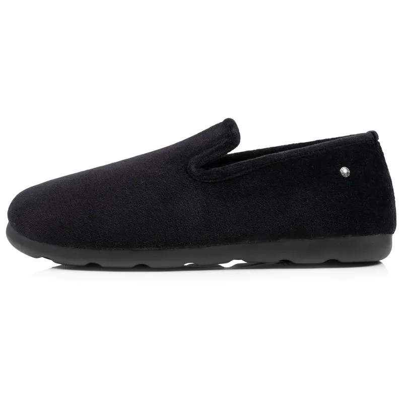 Chaussons charentaises Homme Noir Tartan