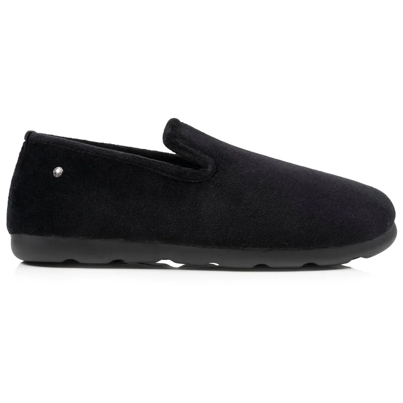 Chaussons charentaises Homme Noir Tartan