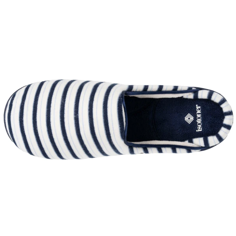 Chaussons mules Femme Rayures bleues