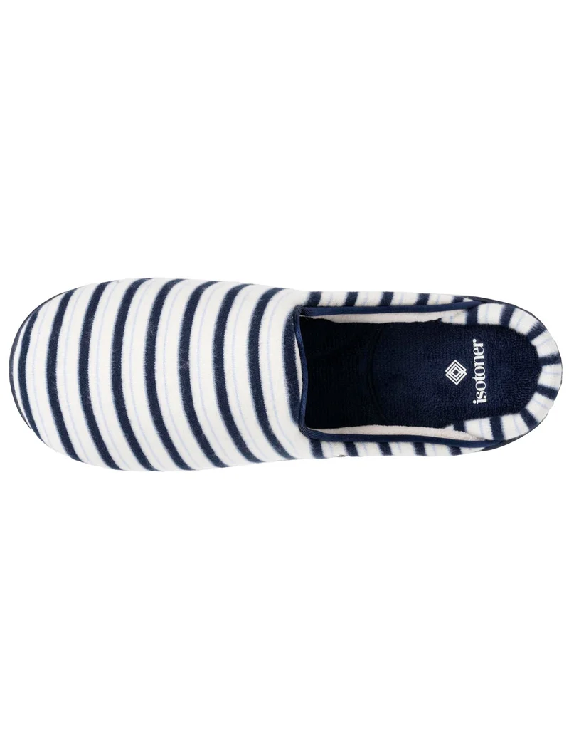 Chaussons mules Femme Rayures bleues