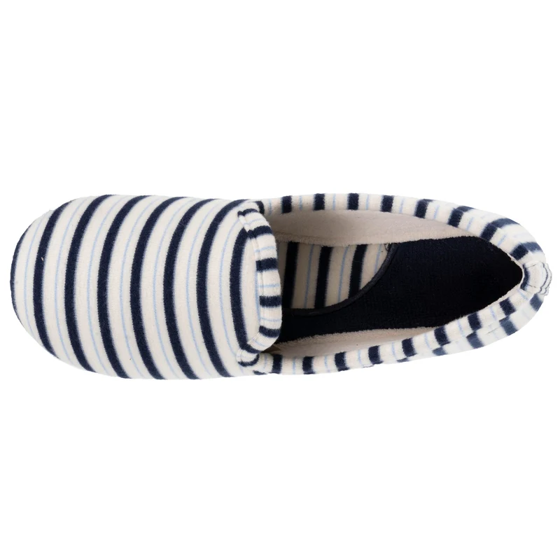 Chaussons charentaises Femme Rayures bleues