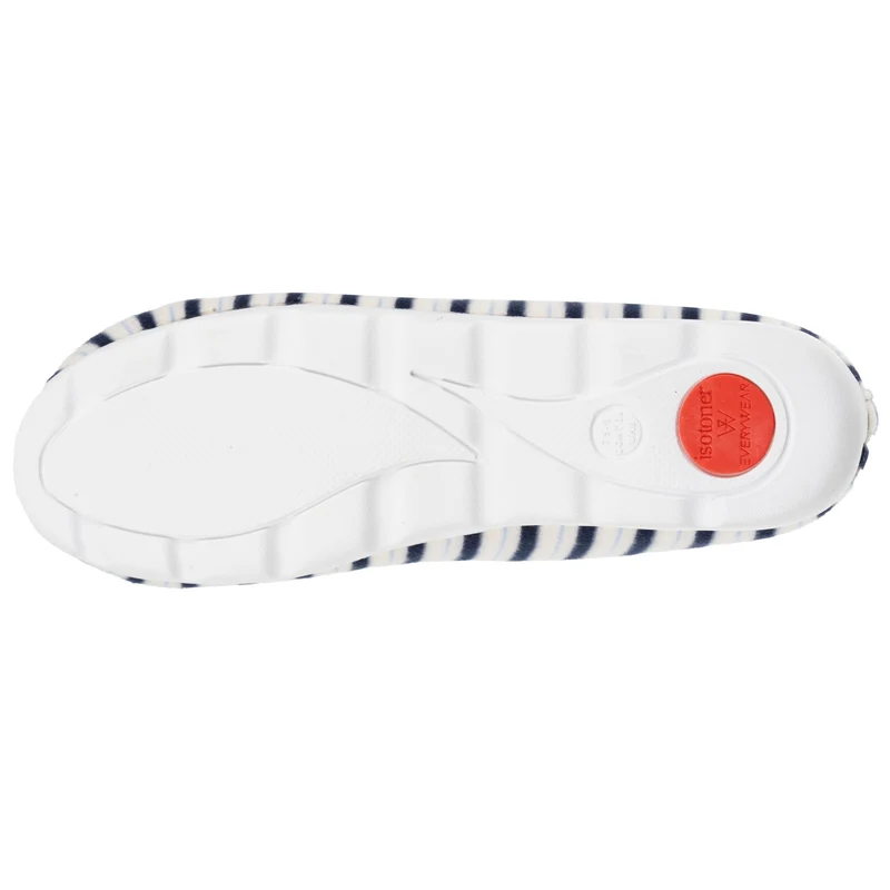 Chaussons charentaises Femme Rayures bleues