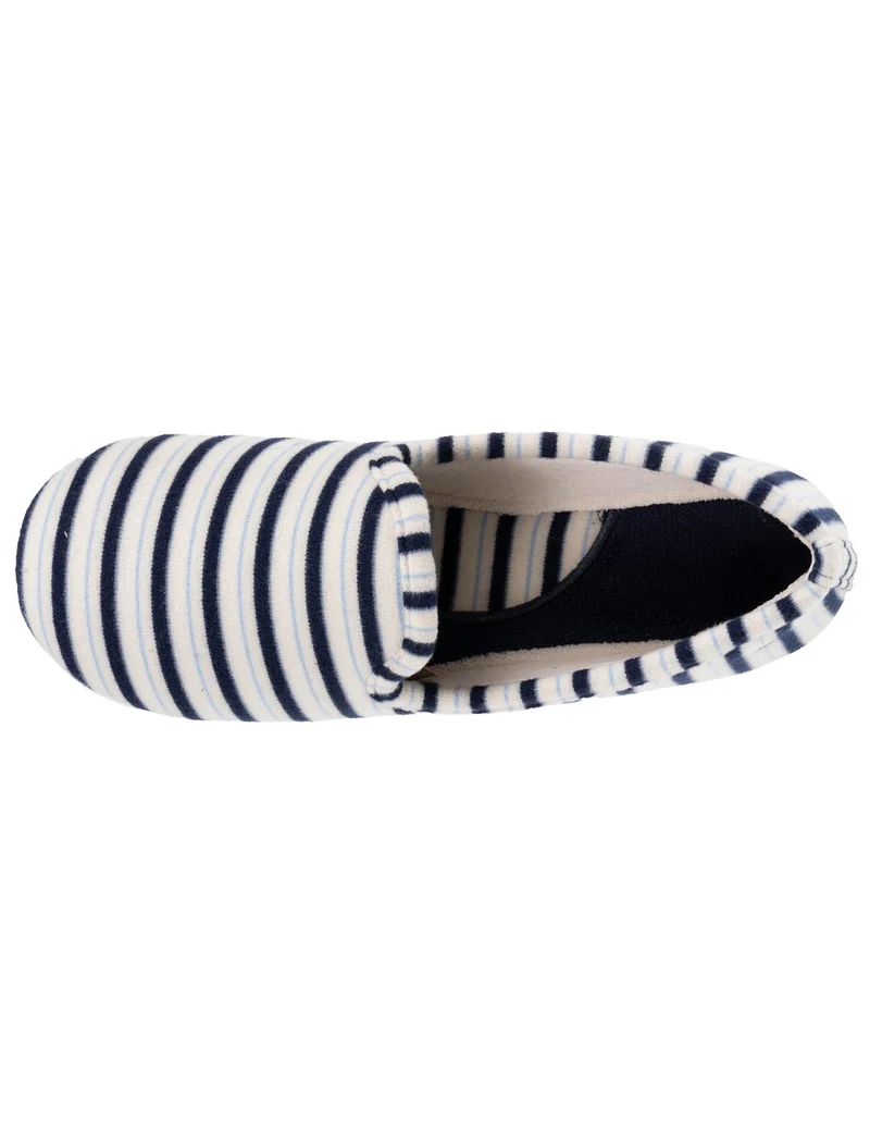 Chaussons charentaises Femme Rayures bleues