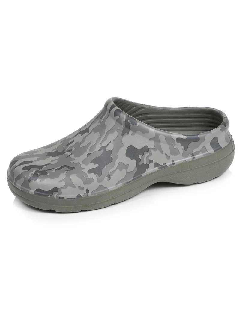 Sabots de jardin Homme imprimé camo kaki