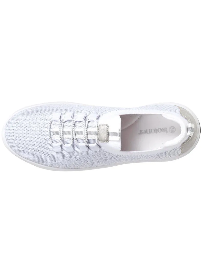 Baskets Femme slip-on talon plateforme Blanc