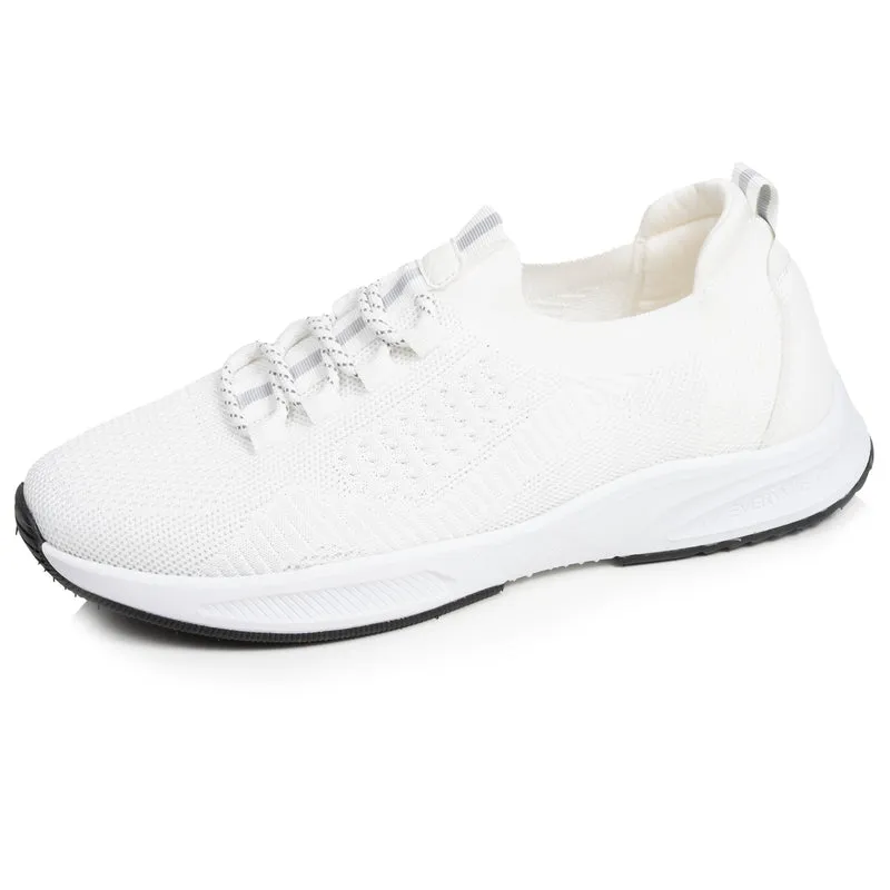 Basket Confort Homme slip-on lacets blanc