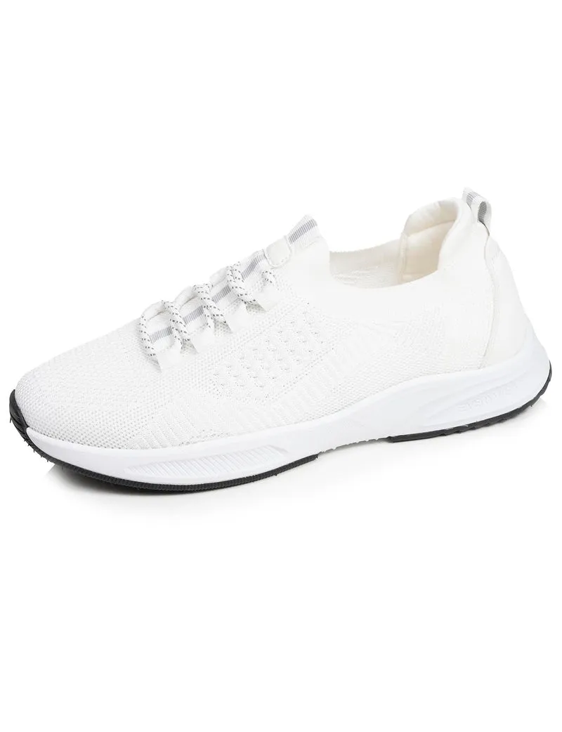 Basket Confort Homme slip-on lacets blanc