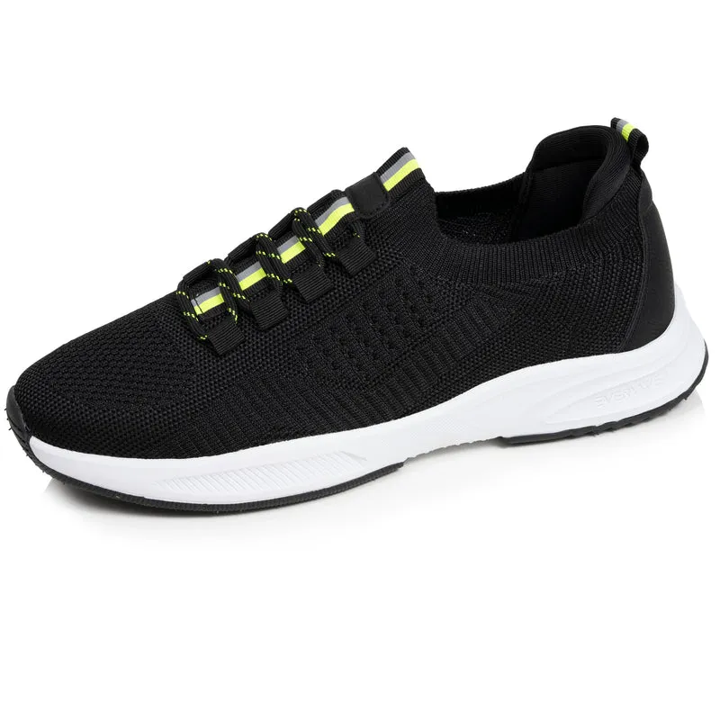 Basket Confort Homme slip-on Noir/jaune