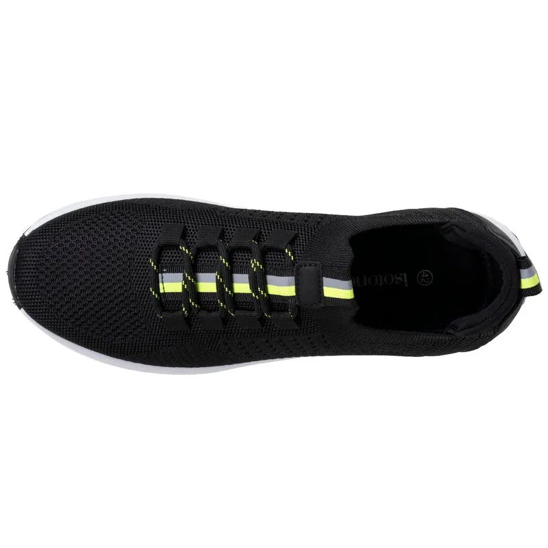 Basket Confort Homme slip-on Noir/jaune