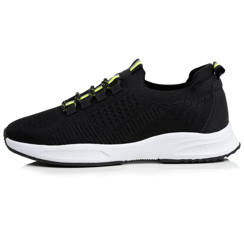 Basket Confort Homme slip-on Noir/jaune