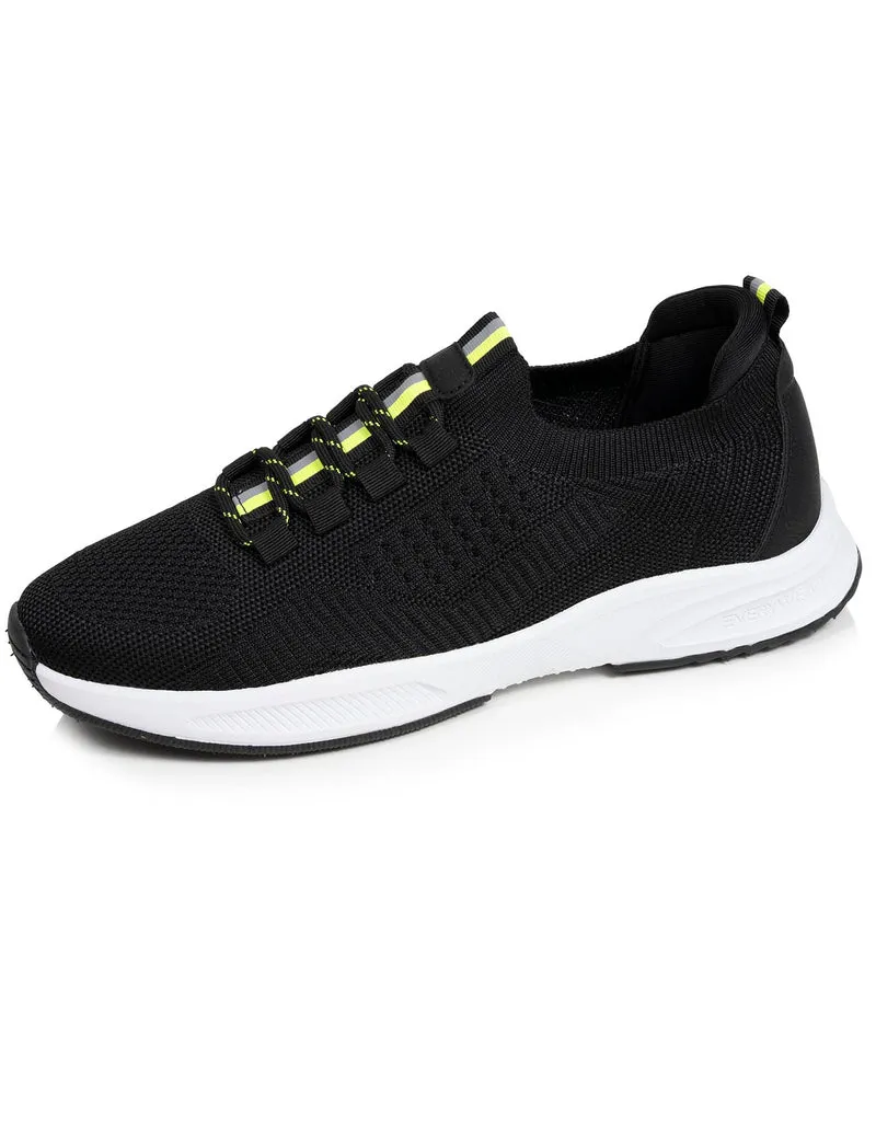 Basket Confort Homme slip-on Noir/jaune